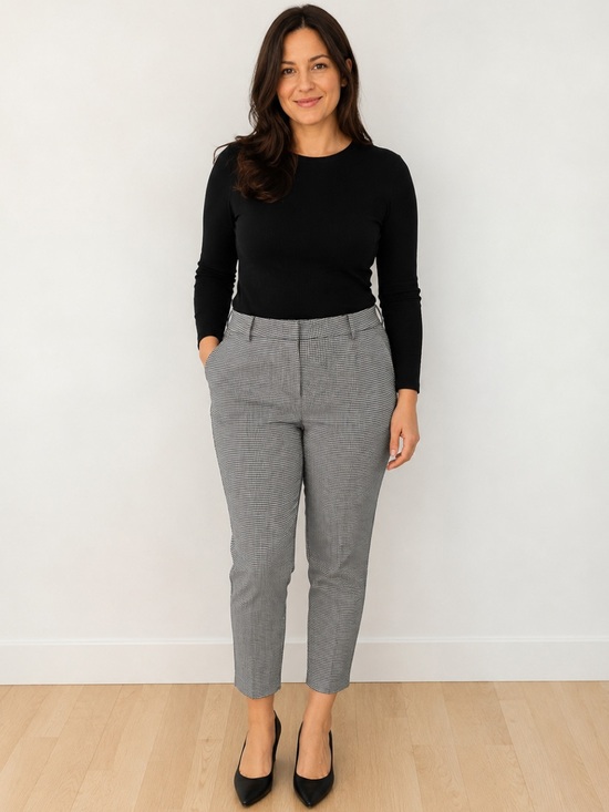 Ann Taylor Pants - Ann Taylor Eva Houndstooth Ankle Pants Women’s Size 12 Black White Career Work